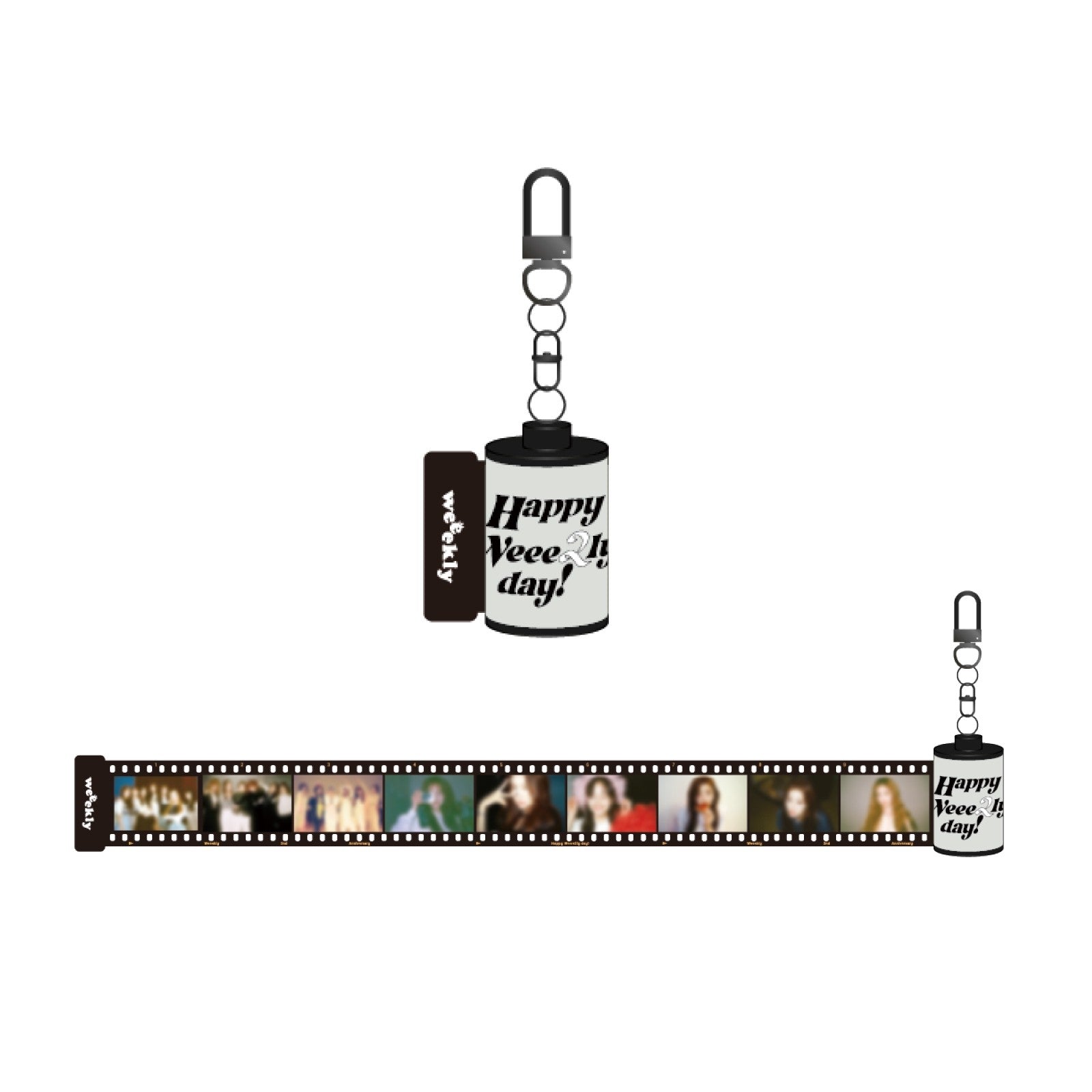 Weeekly 2022 Happy Weee2ly day Goods - FILM KEYRING - kpoptown.ca