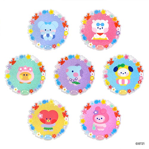 [BT21] BT21 X Monopoly Collaboration - Acrylic Coaster [Summer Sky] - kpoptown.ca