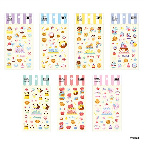 [BT21] BT21 X Monopoly Collaboration - Clear Sticker [Sweetie] - kpoptown.ca