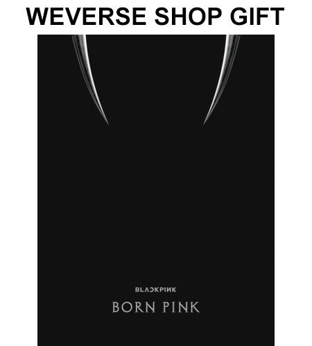 [Weverse Shop Gift ][BOX] BLACKPINK 2nd Album - BORN PINK (BLACK ver.) CD + Poster - kpoptown.ca