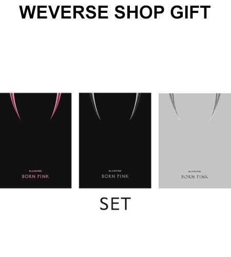 [SET][Weverse Shop Gift ][BOX] BLACKPINK 2nd Album - BORN PINK (SET ver.) 3CD + 3Poster - kpoptown.ca