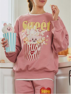 [BT21] BTS Line Friends Collaboration - Baby Sweet Things Sweatshirt - kpoptown.ca