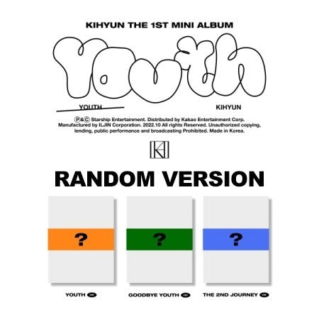 KIHYUN 1st Mini Album - YOUTH (Random Ver.) CD - kpoptown.ca
