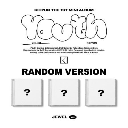 [Jewel Ver.] KIHYUN 1st Mini Album - YOUTH (Random Ver.) CD - kpoptown.ca