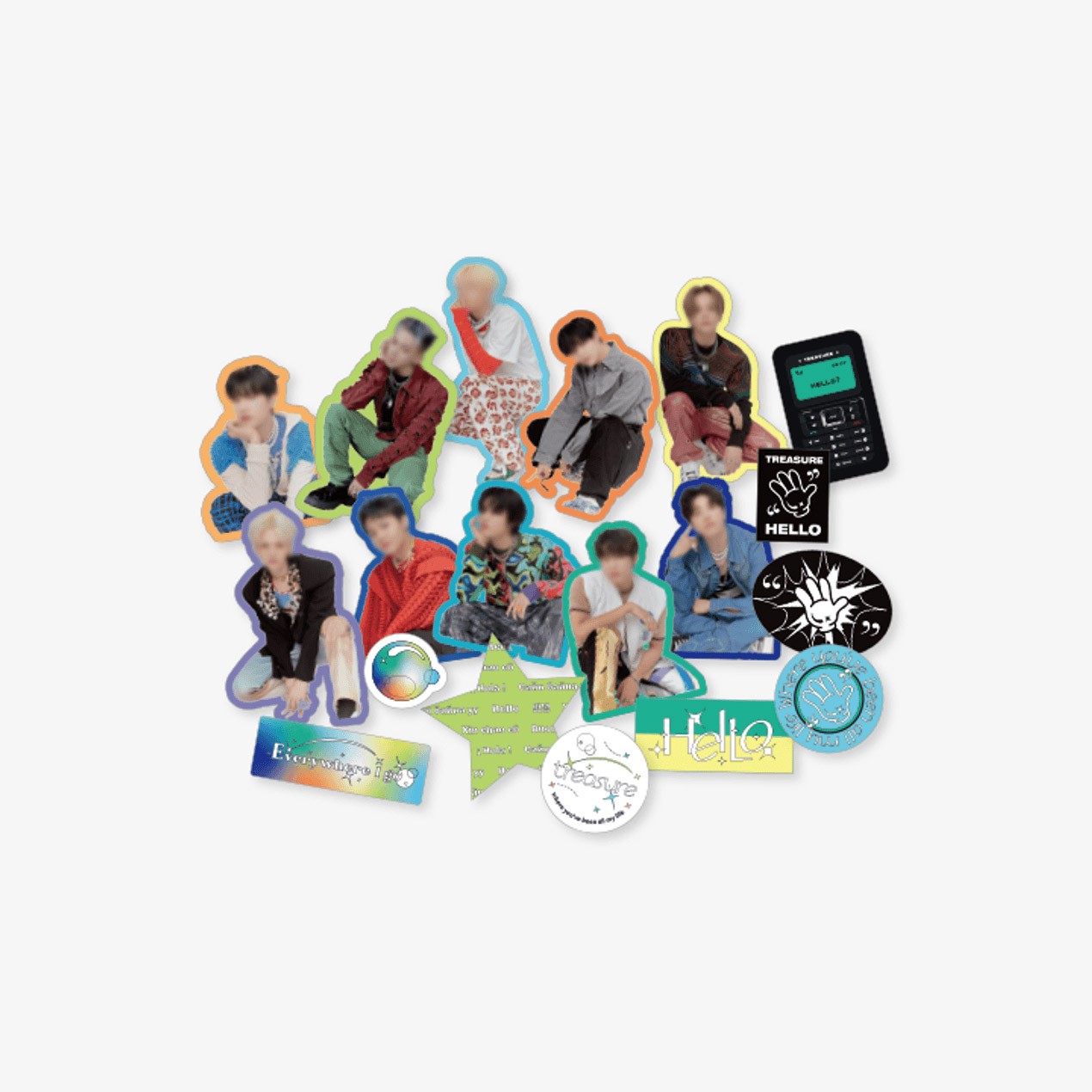 TREASURE HELLO Goods - STICKER PACK - kpoptown.ca