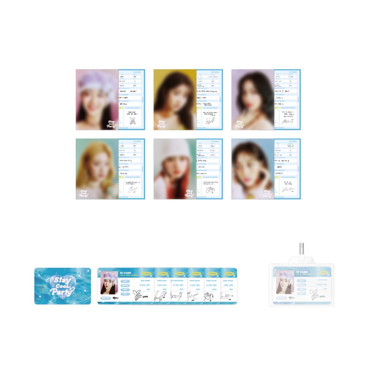 STAYC Stay CooL Party Goods - PROFILE & ID CARD SET - kpoptown.ca