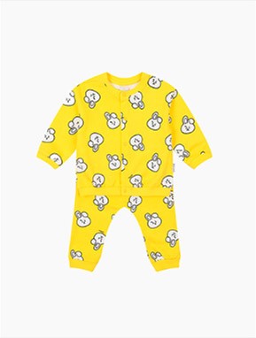 [BT21] BTS Line Friends Collaboration - ETTOI Basic Pattern Body Suit + Pants - kpoptown.ca