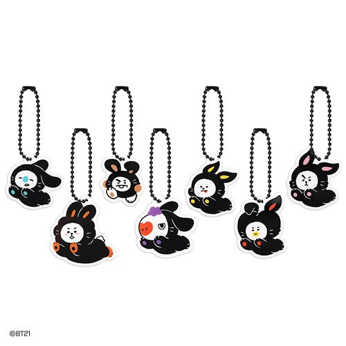 [BT21] BT21 X Monopoly Collaboration - Acrylic Simple Keyring [BLACK RABBIT] - kpoptown.ca