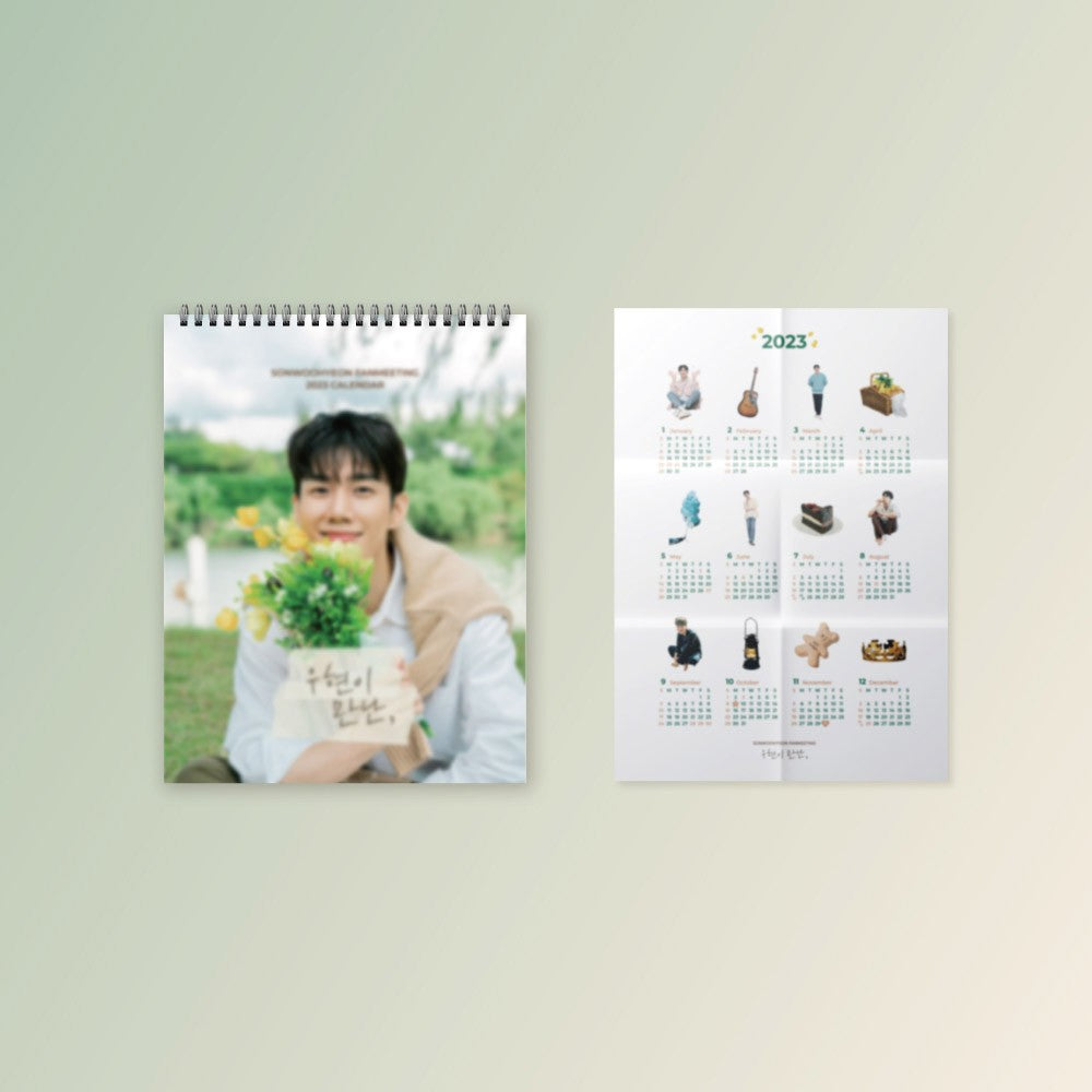 SON WOO HYEON FANMEETING Goods - 2023 Calendar Set - kpoptown.ca
