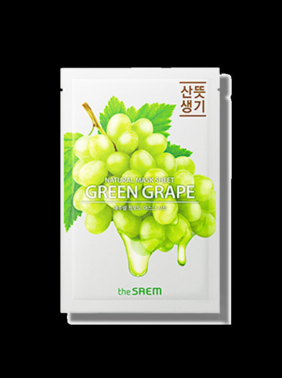 [the SAEM] Natural Green Grape Mask Sheet (10Sheets) - kpoptown.ca