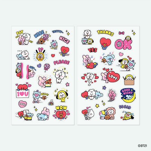 [BT21] BT21 X Monopoly Collaboration - Clear Sticker [Everyday] - kpoptown.ca