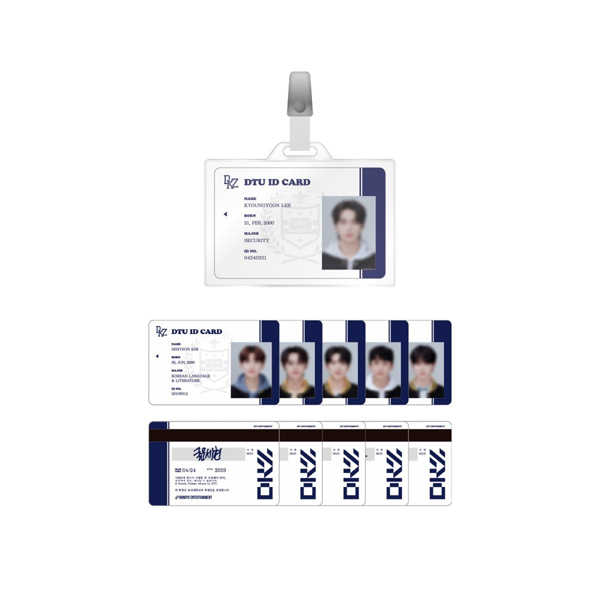 DKZ Welcome to DTU Goods - STUDENT ID CARD & PVC HOLDER SET - kpoptown.ca