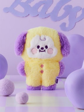 [BT21] BTS Line Friends Collaboration - Baby Flat Fur Standing Doll - kpoptown.ca