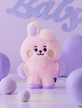 [BT21] BTS Line Friends Collaboration - Baby Flat Fur Standing Doll - kpoptown.ca