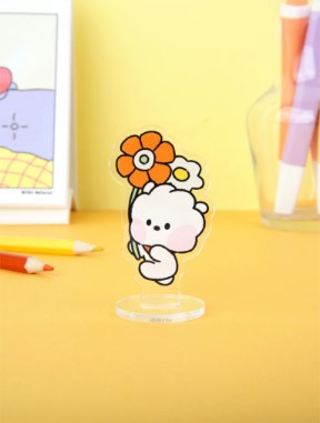 [BT21] BTS Line Friends Collaboration - Cherry Blossom minini Acrylic Stand - kpoptown.ca