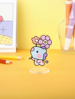 [BT21] BTS Line Friends Collaboration - Cherry Blossom minini Acrylic Stand - kpoptown.ca