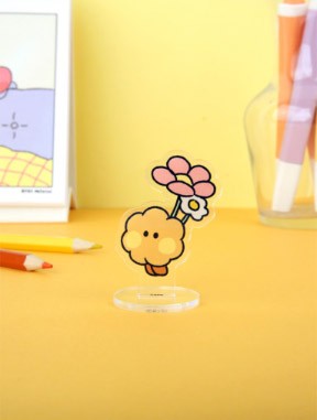 [BT21] BTS Line Friends Collaboration - Cherry Blossom minini Acrylic Stand - kpoptown.ca