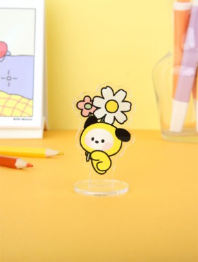 [BT21] BTS Line Friends Collaboration - Cherry Blossom minini Acrylic Stand - kpoptown.ca