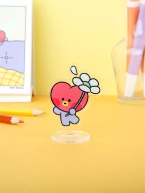 [BT21] BTS Line Friends Collaboration - Cherry Blossom minini Acrylic Stand - kpoptown.ca