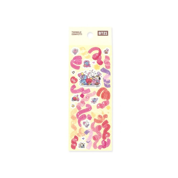 [BT21] BTS Studio EIGHT Collaboration - My Little Buddy Confetti Sticker - kpoptown.ca