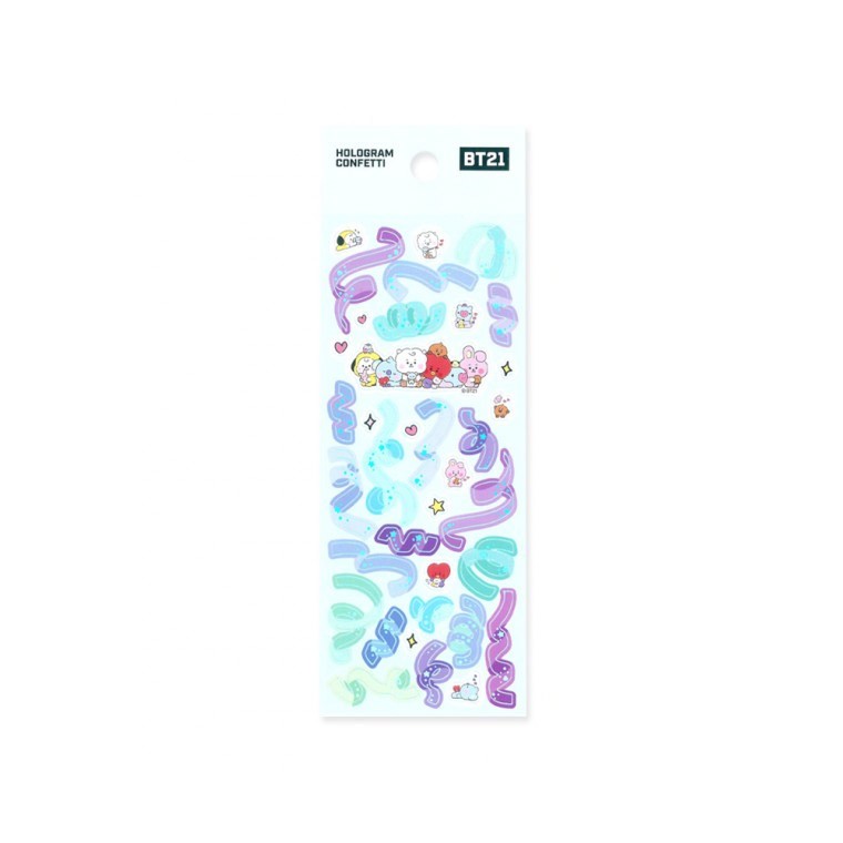 [BT21] BTS Studio EIGHT Collaboration - My Little Buddy Confetti Sticker - kpoptown.ca