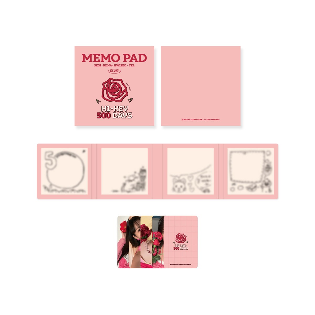 H1-KEY 500 DAYS Goods - MEMO PAD - kpoptown.ca