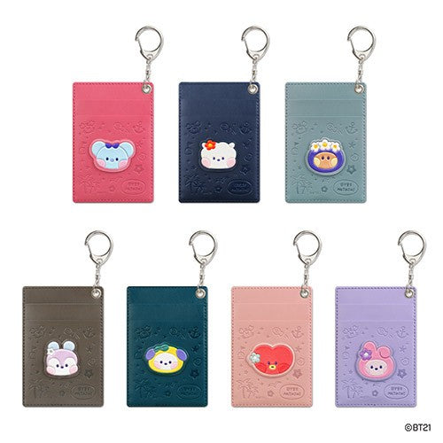 BT21 X Monopoly Collaboration - Leather Patch Card Holder [Vacance] - kpoptown.ca