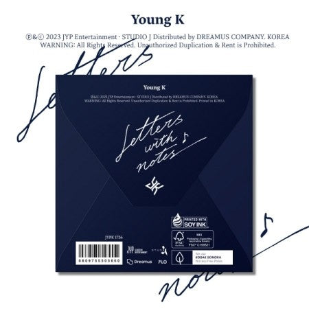 [Digipack] Young K (DAY6) Album - Letters with notes CD - kpoptown.ca