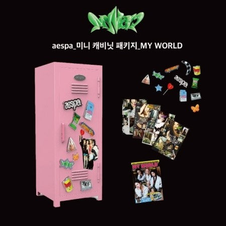 aespa MY WORLD Goods - Mini Cabinet Package - kpoptown.ca