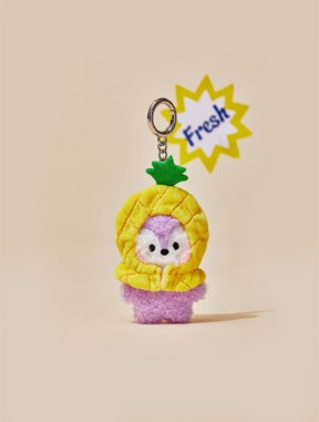 BT21 Line Friends Collaboration - minini Mini Peach Plush Keyring - kpoptown.ca