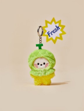 BT21 Line Friends Collaboration - minini Mini Peach Plush Keyring - kpoptown.ca