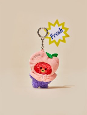 BT21 Line Friends Collaboration - minini Mini Peach Plush Keyring - kpoptown.ca