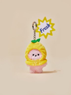 BT21 Line Friends Collaboration - minini Mini Peach Plush Keyring - kpoptown.ca