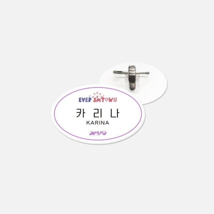[Pre Order] aespa EVER SMTOWN Goods - NAME TAG - kpoptown.ca