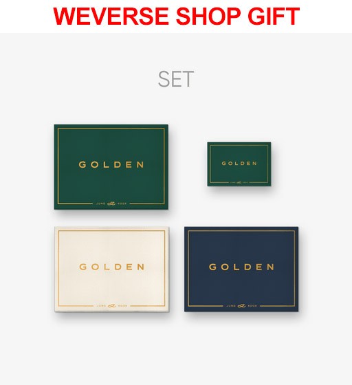 [Weverse Shop Gift][4SET] JUNG KOOK Solo Album - GOLDEN (SET Ver.) 3CD + Weverse Albums - kpoptown.ca