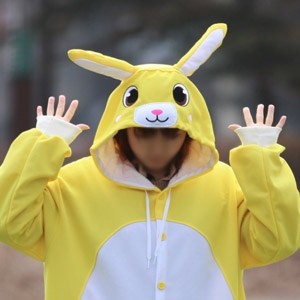 [PJA82] Animal Pajamas - YELLOW RABBIT - kpoptown.ca