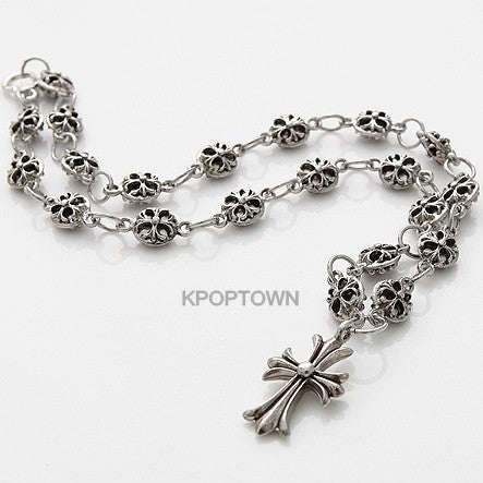 [BA07] B4 Cross Hearts Necklace - kpoptown.ca