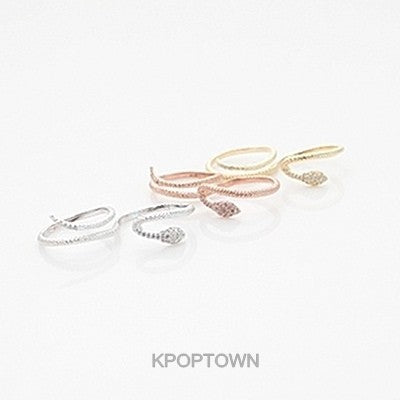 [BE102] Hyun* Style Round Snake Ring - kpoptown.ca