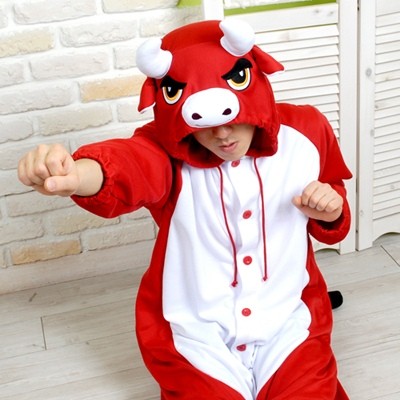 [PJB127] SHINEE Animal Pajamas - Red Bull - kpoptown.ca