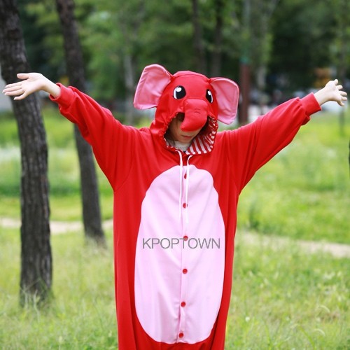 [PJA77] Animal Pajamas - Red Elephant - kpoptown.ca