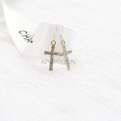 [BP64] Bling Cross Earring ( 2 Kinds ) - kpoptown.ca