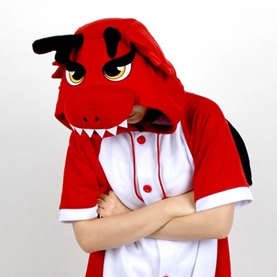 [PJB153] Animal Shorts Sleeve Pajamas - Red Dragon - kpoptown.ca