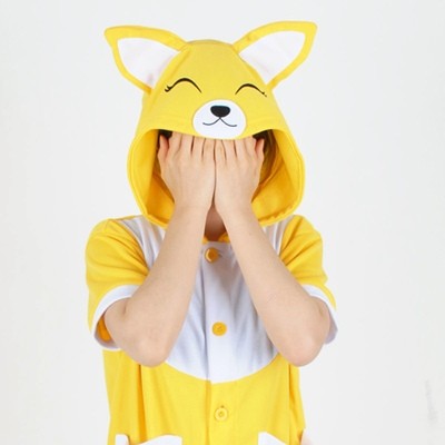 [PJB164] Animal Shorts Sleeve Pajamas - Pretty Fox - kpoptown.ca