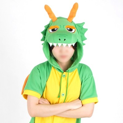 [PJB161] Animal Shorts Sleeve Pajamas - Green Dragon - kpoptown.ca