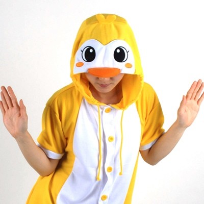 [PJB173] Animal Shorts Sleeve Pajamas - Yellow Penguin - kpoptown.ca
