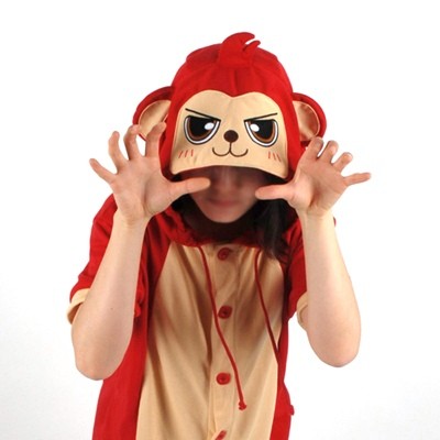 [PJB177] Animal Shorts Sleeve Pajamas - Red Monkey - kpoptown.ca