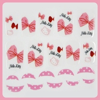 [ Nail Wrap ] Hello Kitty - Full Cover Nail Sticker Ver 2 - kpoptown.ca