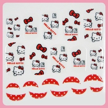 [ Nail Wrap ] Hello Kitty - Full Cover Nail Sticker Ver 4 - kpoptown.ca