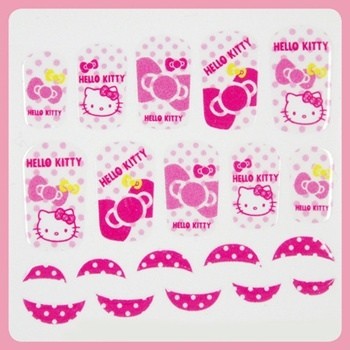 [ Nail Wrap ] Hello Kitty - Full Cover Nail Sticker Ver 9 - kpoptown.ca