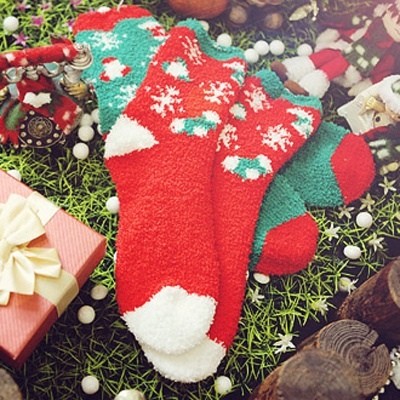 Jingle Bell & Santa Sleeping Socks - kpoptown.ca